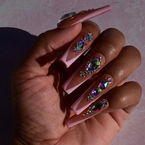 Long ballerina, acrylic nails, best press ons
